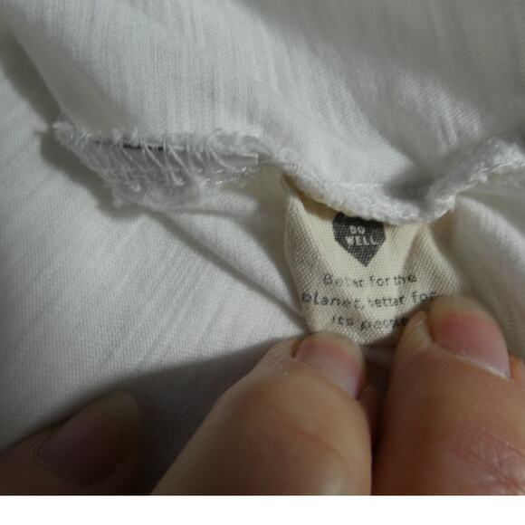 Madewell Women's Small White Casual T-Shirt Short Sleeves Round Hem - Picture 7 of 7